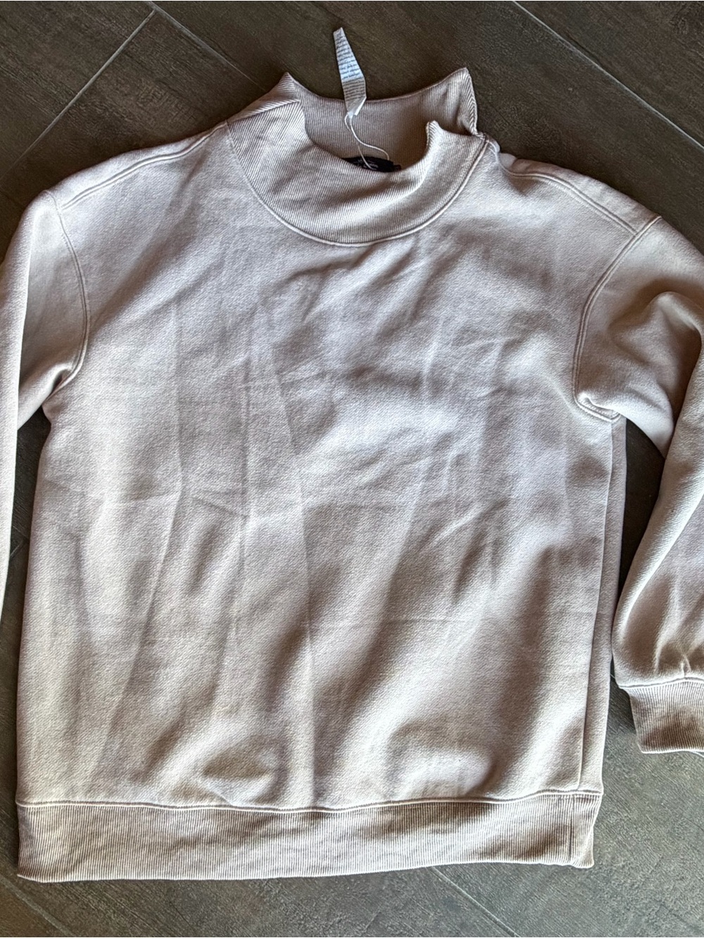 Oversized Cream Mock-Neck Sweater